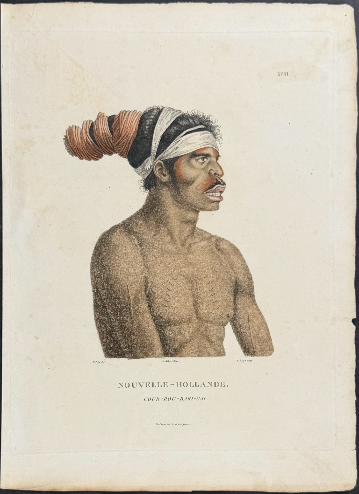 Peron & Freycinet - Native Australian or Aborigine: Cour-Rou-Bari-Gal