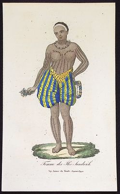 Massard & Wachsmuth, Hawaii - Woman of the Sandwich Islands [Femme des Iles Sandwich]. This 