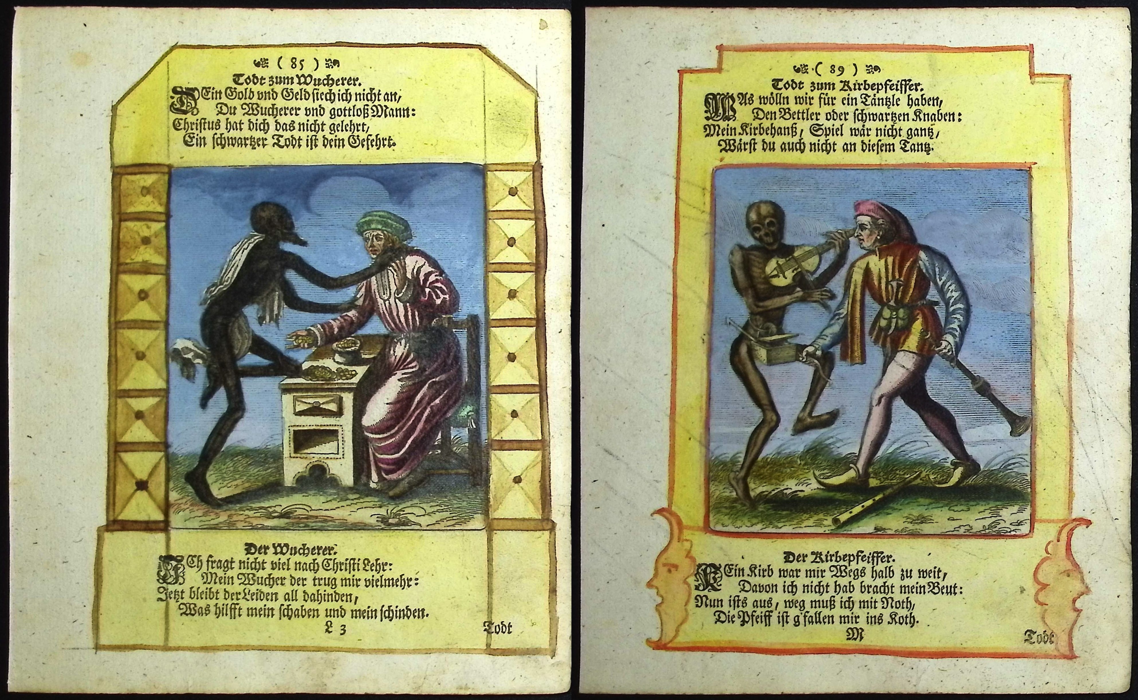 Merian - Pair of Dance of Death Engravings