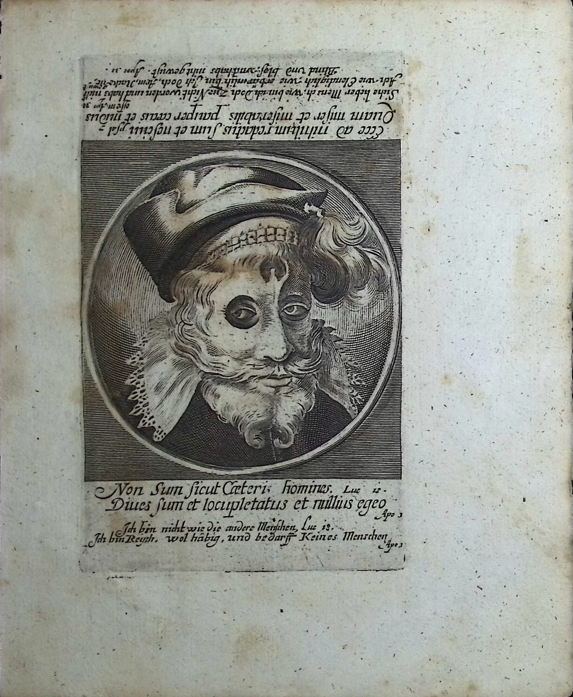 Merian - Dance of Death (Image is man in one direction, Skeleton when flipped)