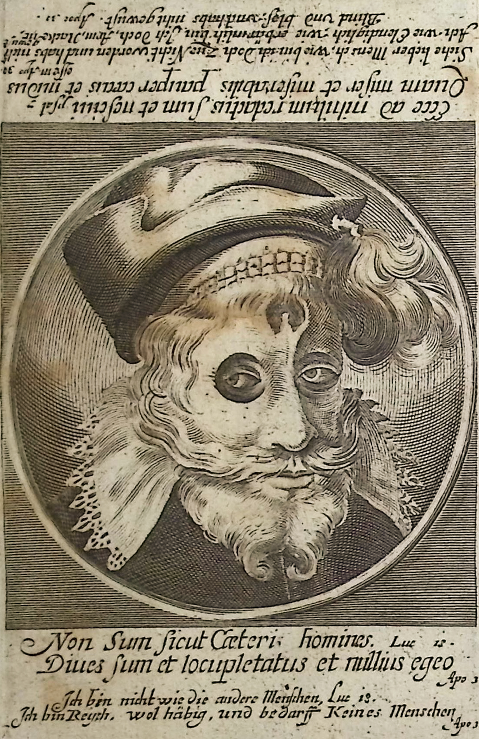 Merian - Dance of Death (Image is man in one direction, Skeleton when flipped)