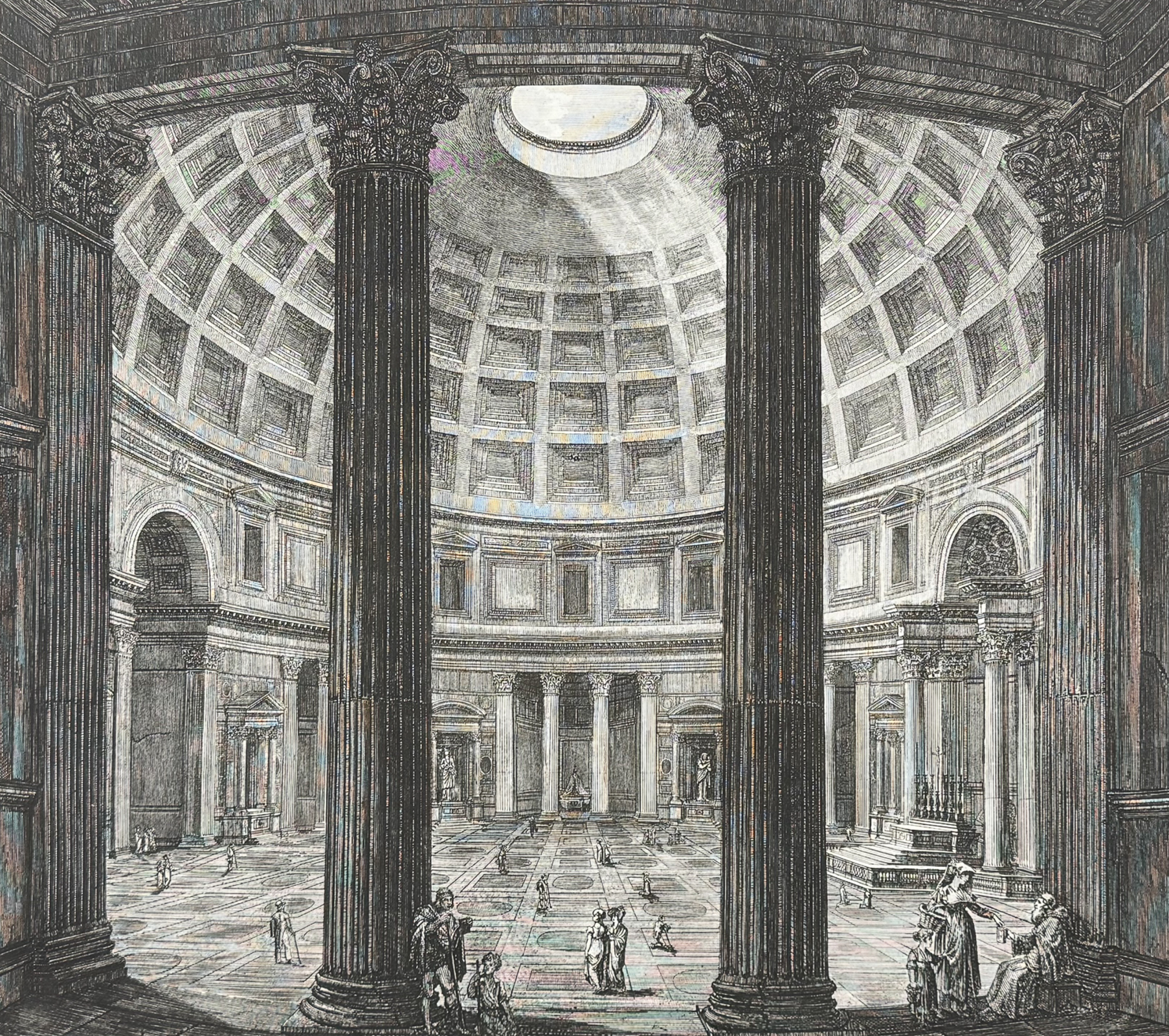 Rossini - Pantheon - Veduta dell'Interno del Panteon di Marco Agrippa