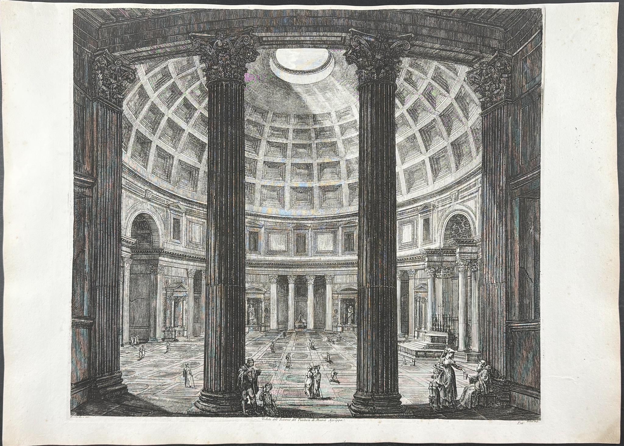 Rossini - Pantheon - Veduta dell'Interno del Panteon di Marco Agrippa