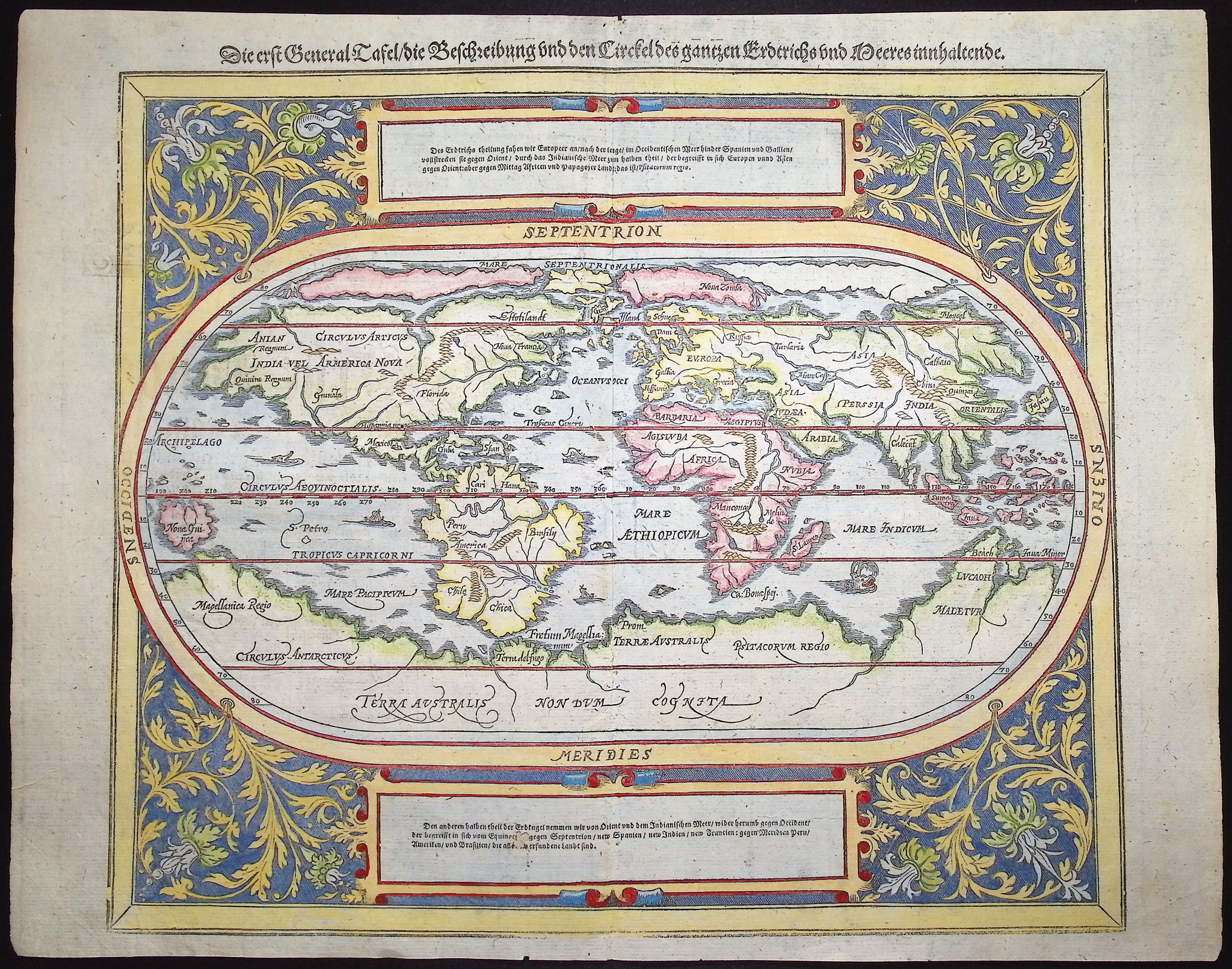 Munster, pub. 1592 - Map of the World (With the Americas)