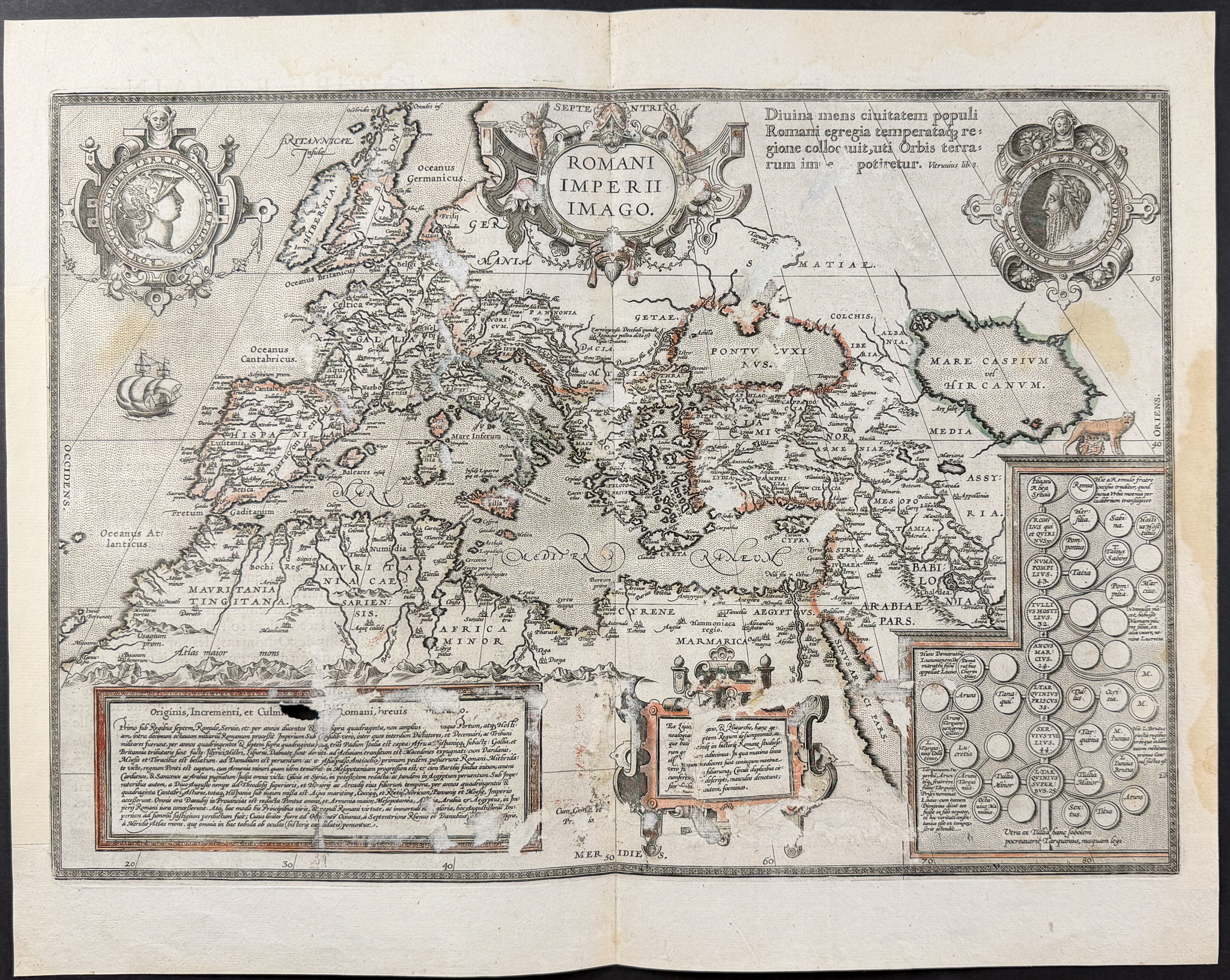 Ortelius, pub. 1587 - Map of the Roman Empire