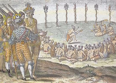 De Bry - Florida - The trophies and ceremonies that they have after returning from war 
