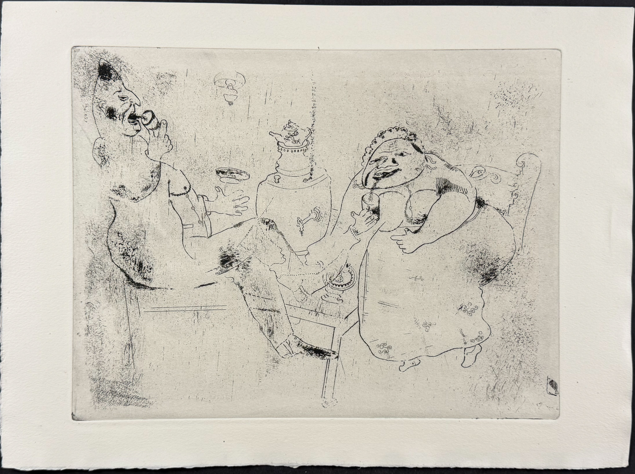 Chagall & Gogol's Les Ames Mortes - Pair of Etchings