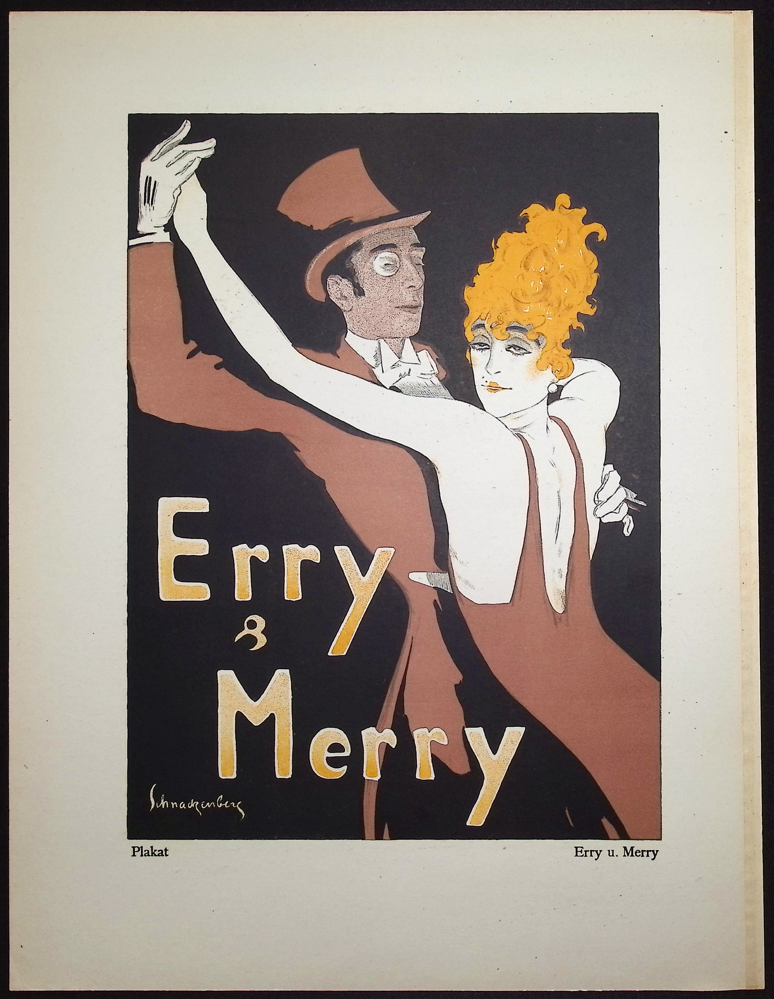 Schnackenberg - Costume Illustration: Laederlappen, Stockholm / Verso: Pathe: Groteske
