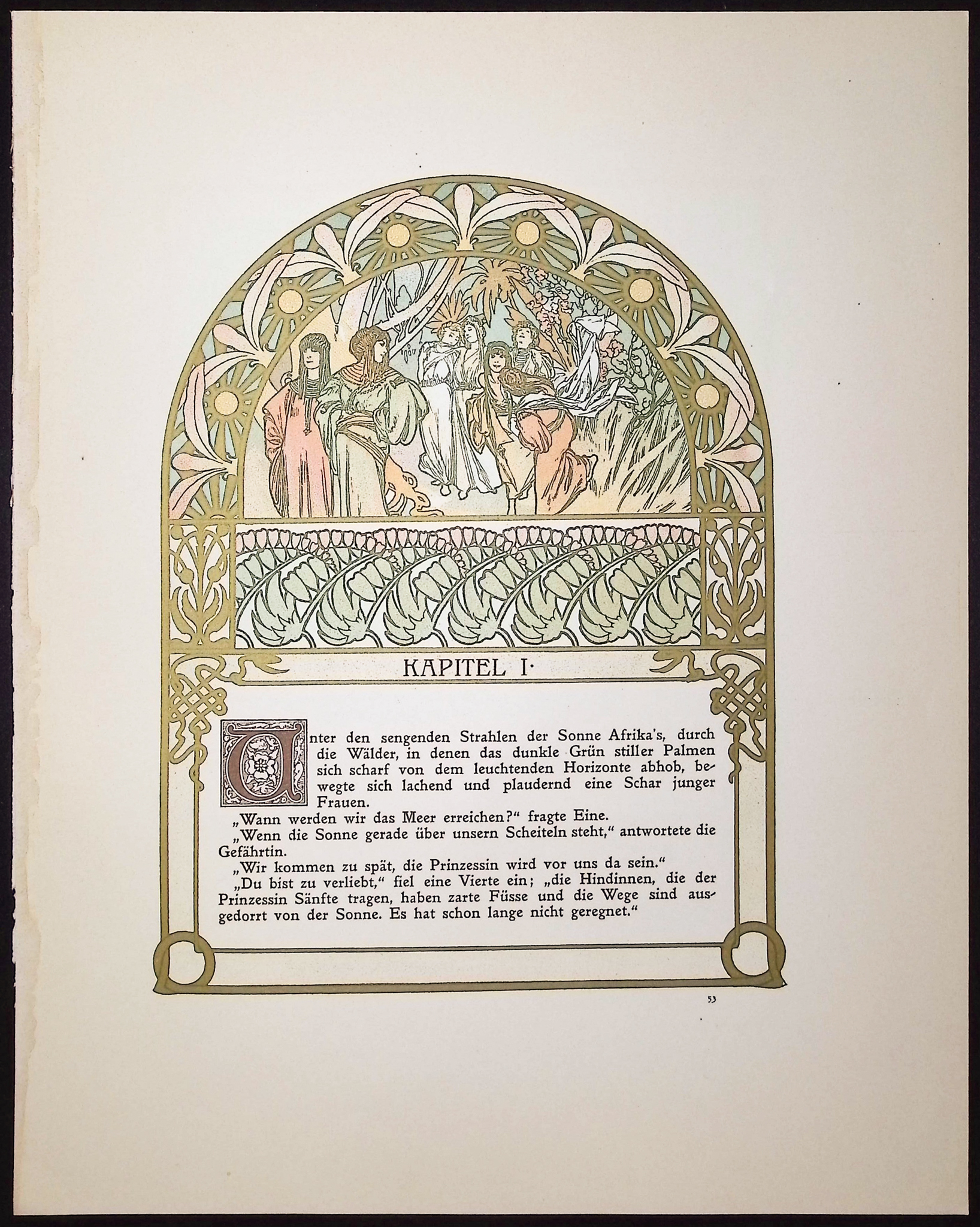 Mucha - 7 Ornately Illustrated Pages (most with text and image to each side)