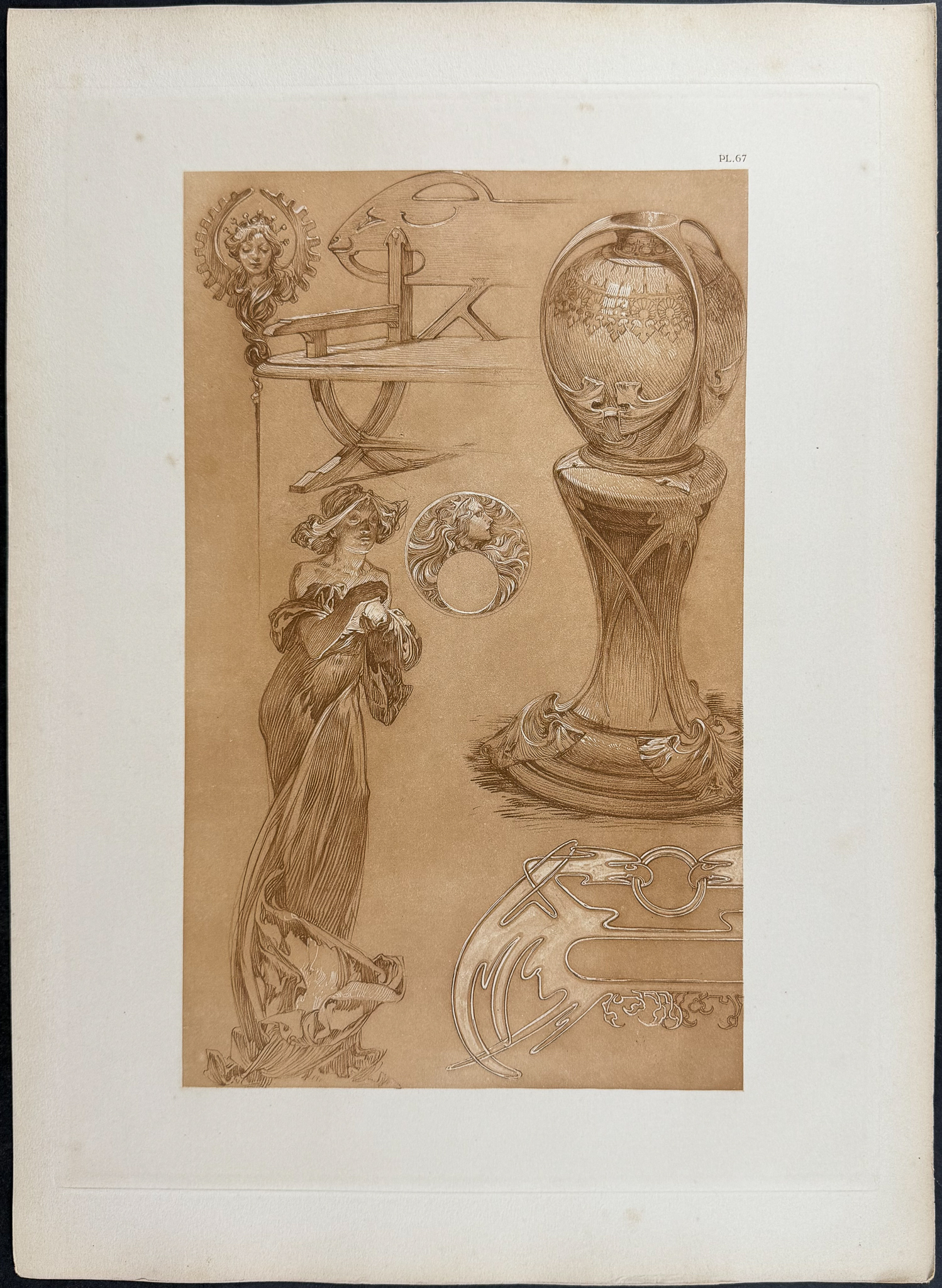 Mucha, Folio - Pair of Lithographs of Design, Decor, Accessories