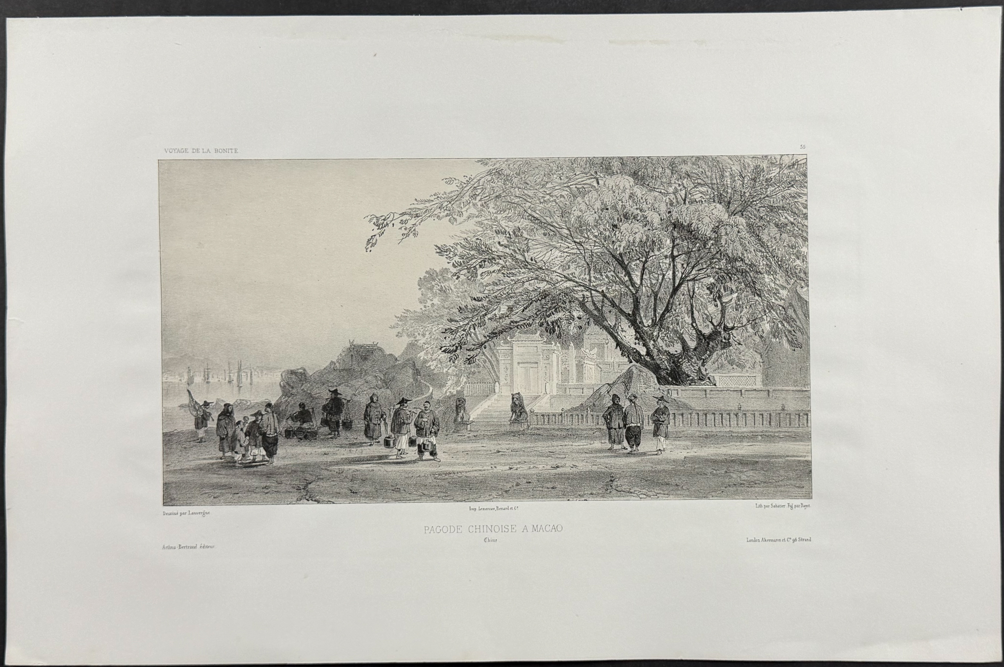 Dumont - 6 Lithographs of Macao & Canton, China