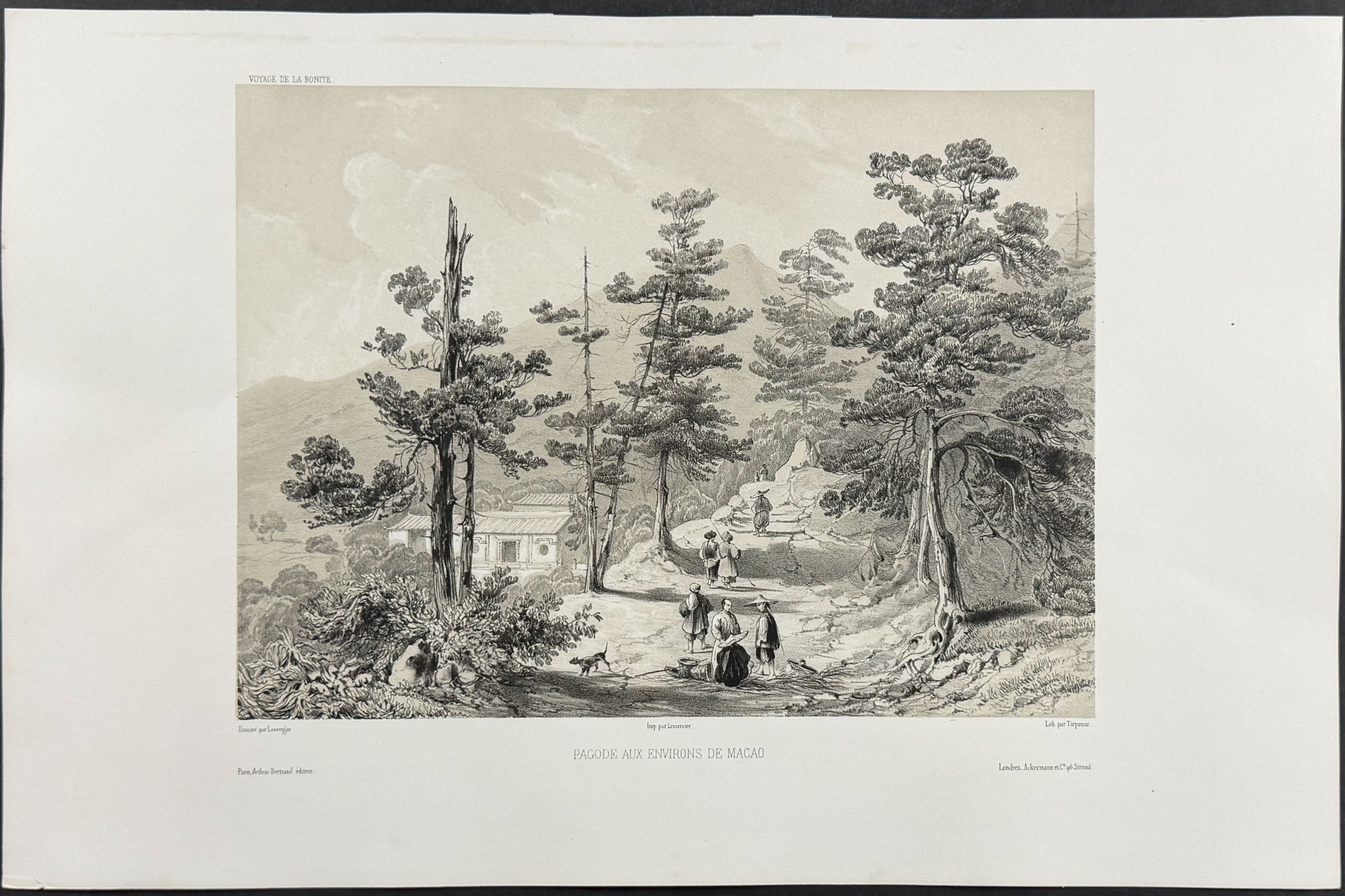 Dumont - 6 Lithographs of Macao & Canton, China