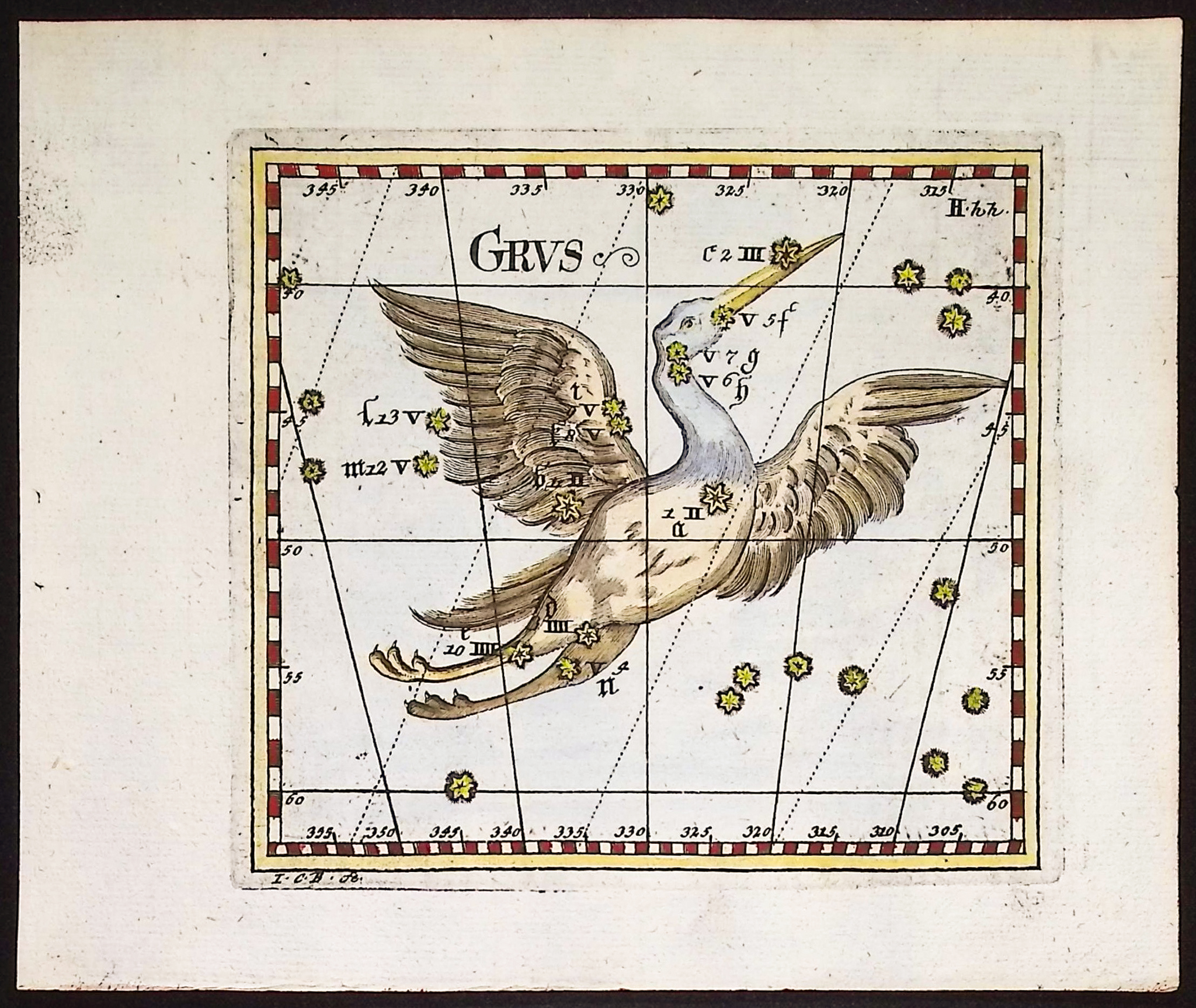 Thomas - Constellation or Celestial Chart of Grus (Crane)