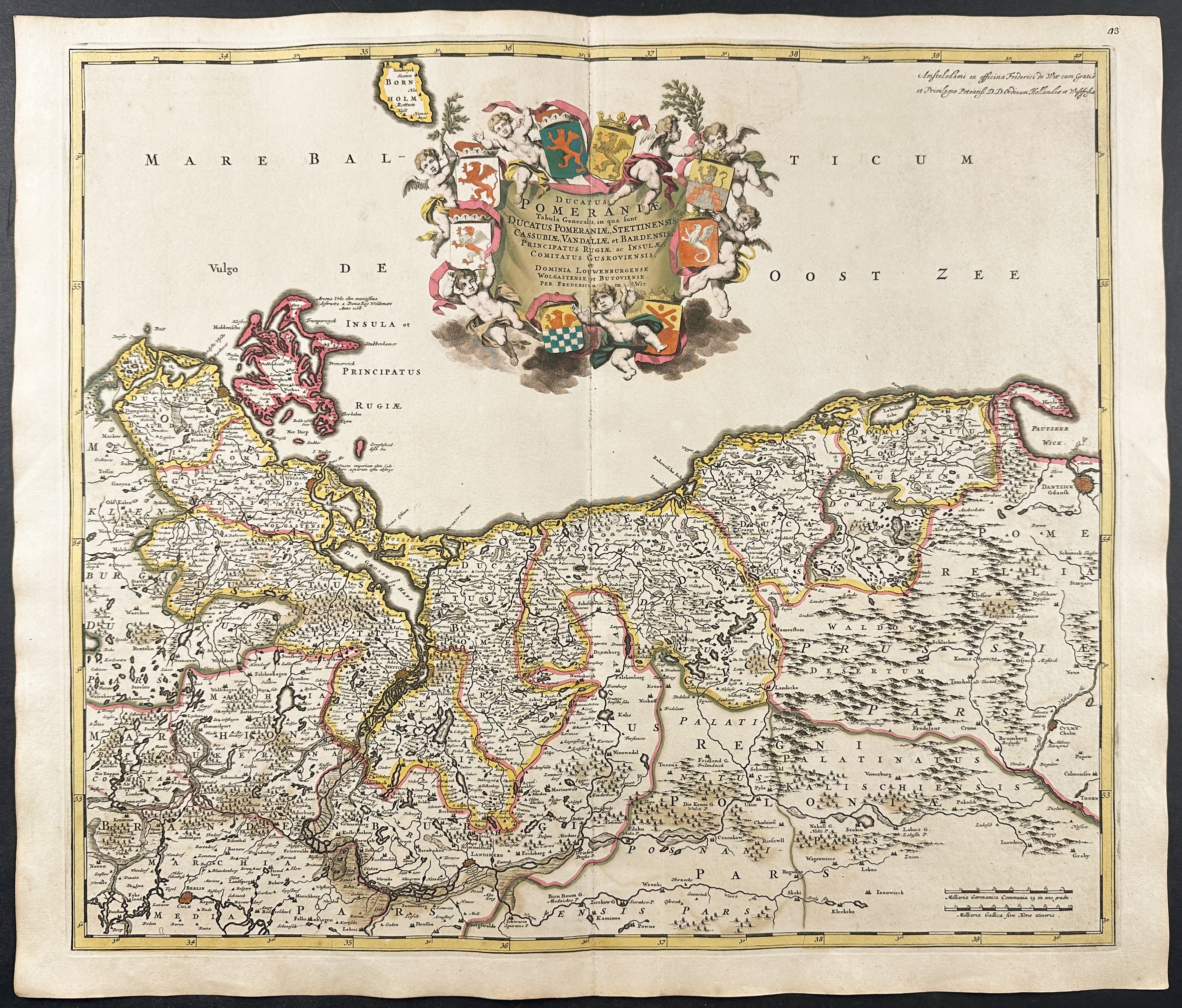 De Wit - Map of Pomerania, Poland