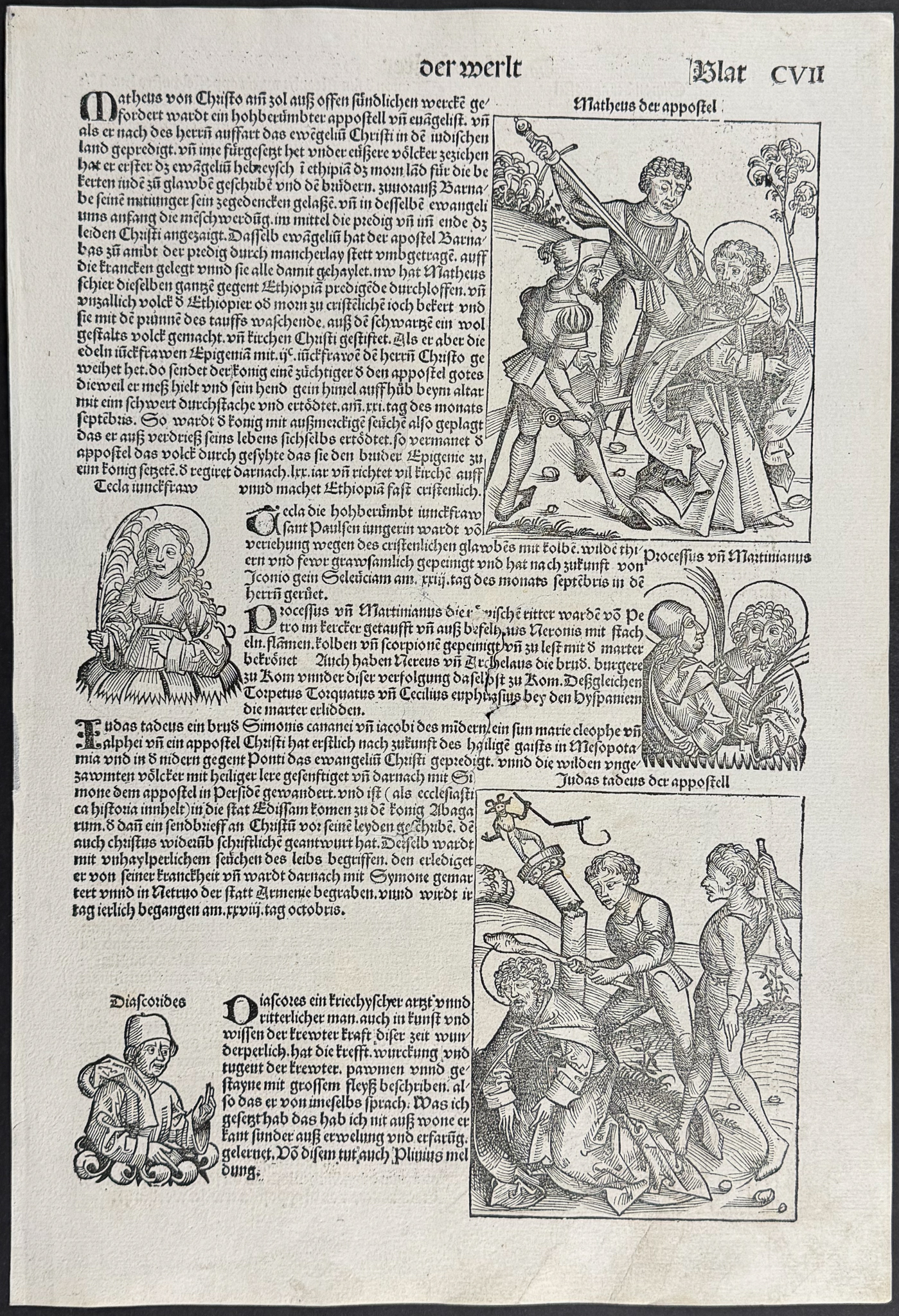 Schedel, pub. 1493 - Martyrdom of the Apostles