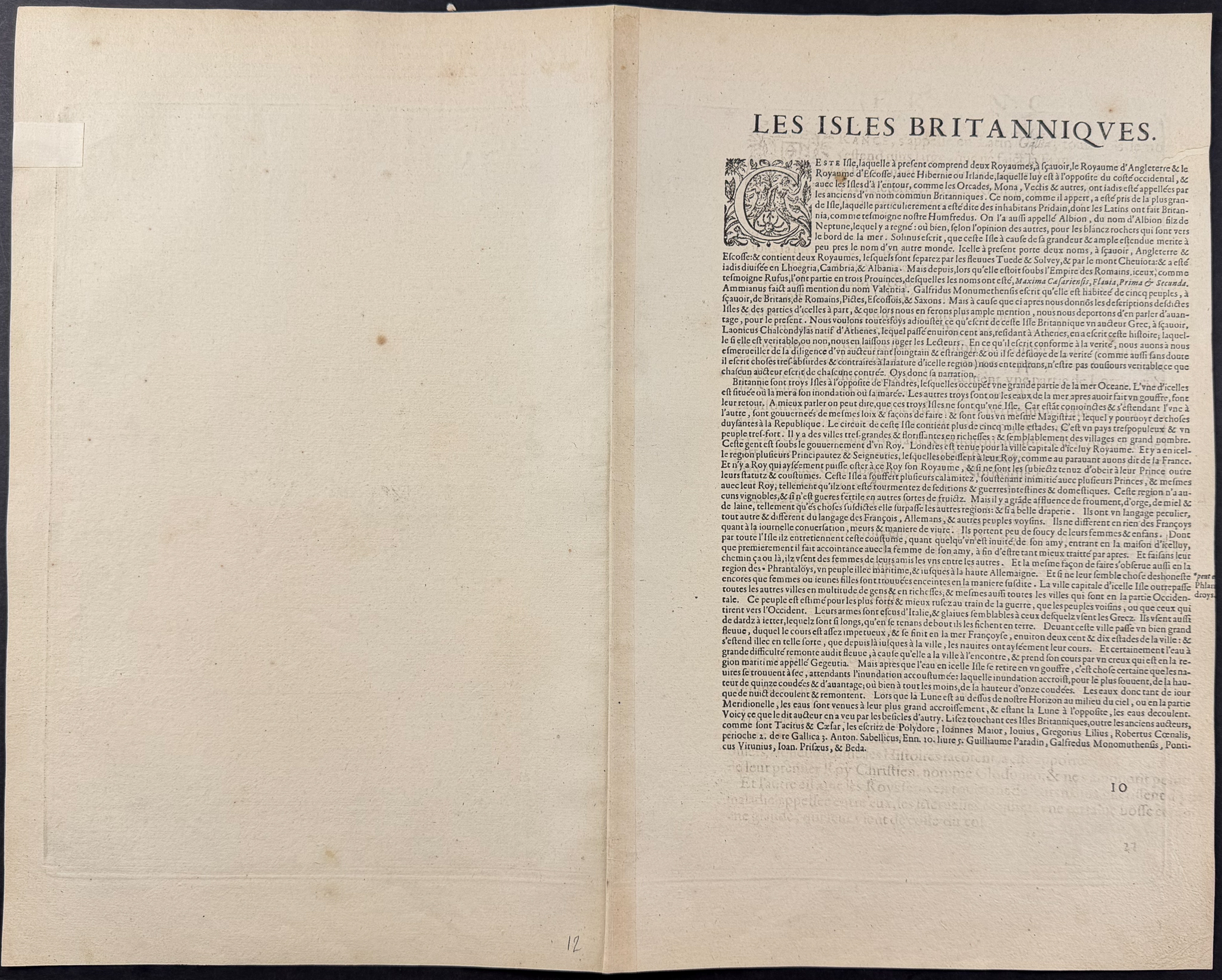 Ortelius, pub. 1587 - Map of the British Isles