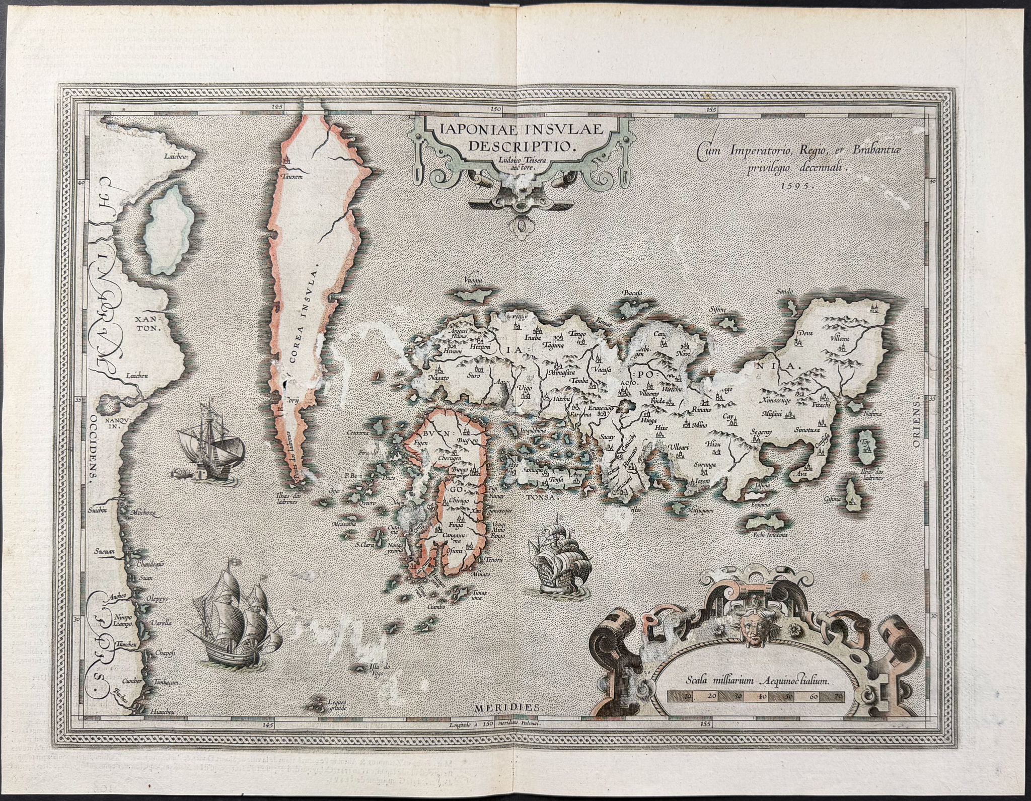 Ortelius, pub. 1587 - Map of Japan