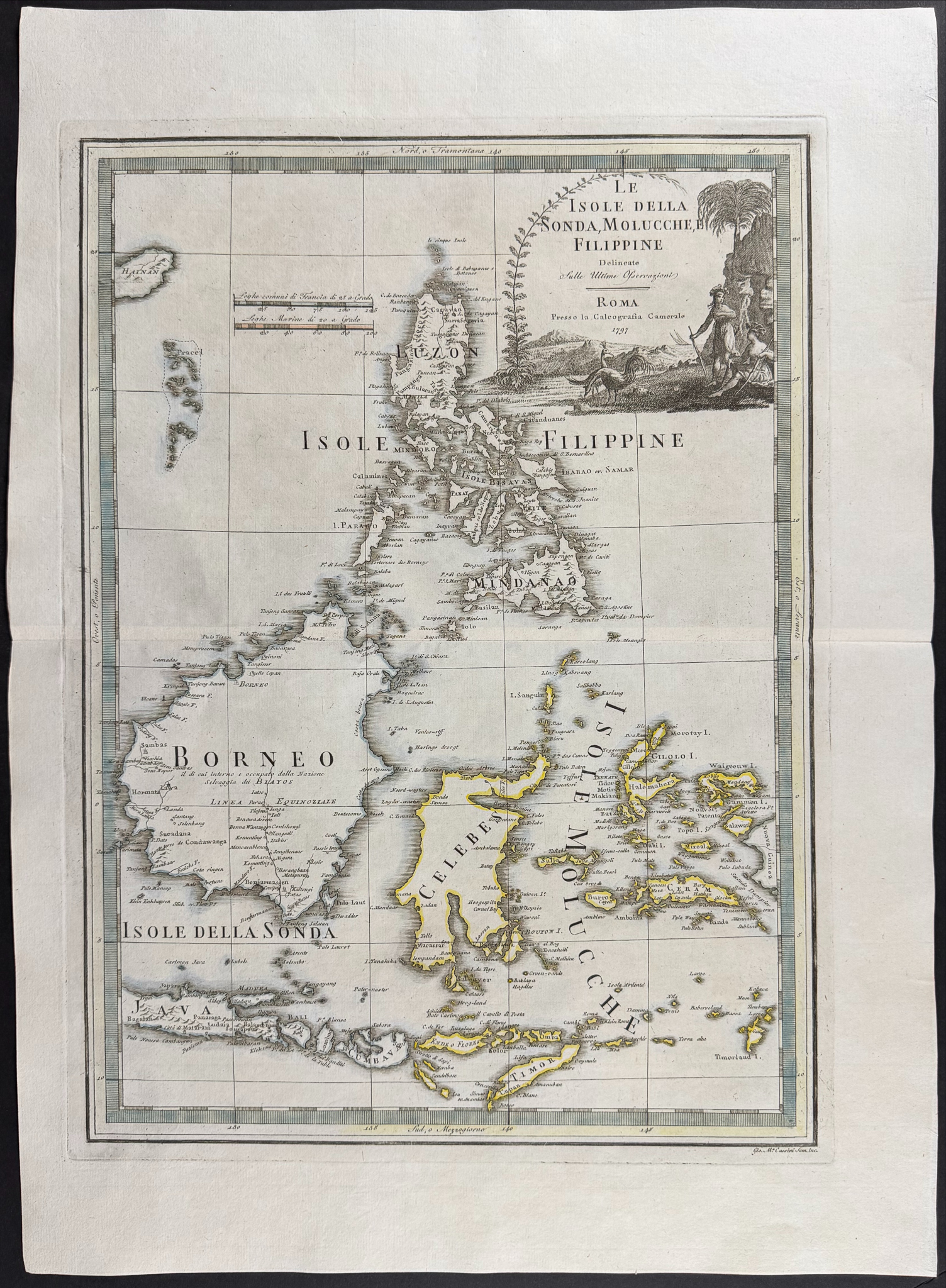 Cassini - Map of the Philippines with Java, Borneo, Moluccas