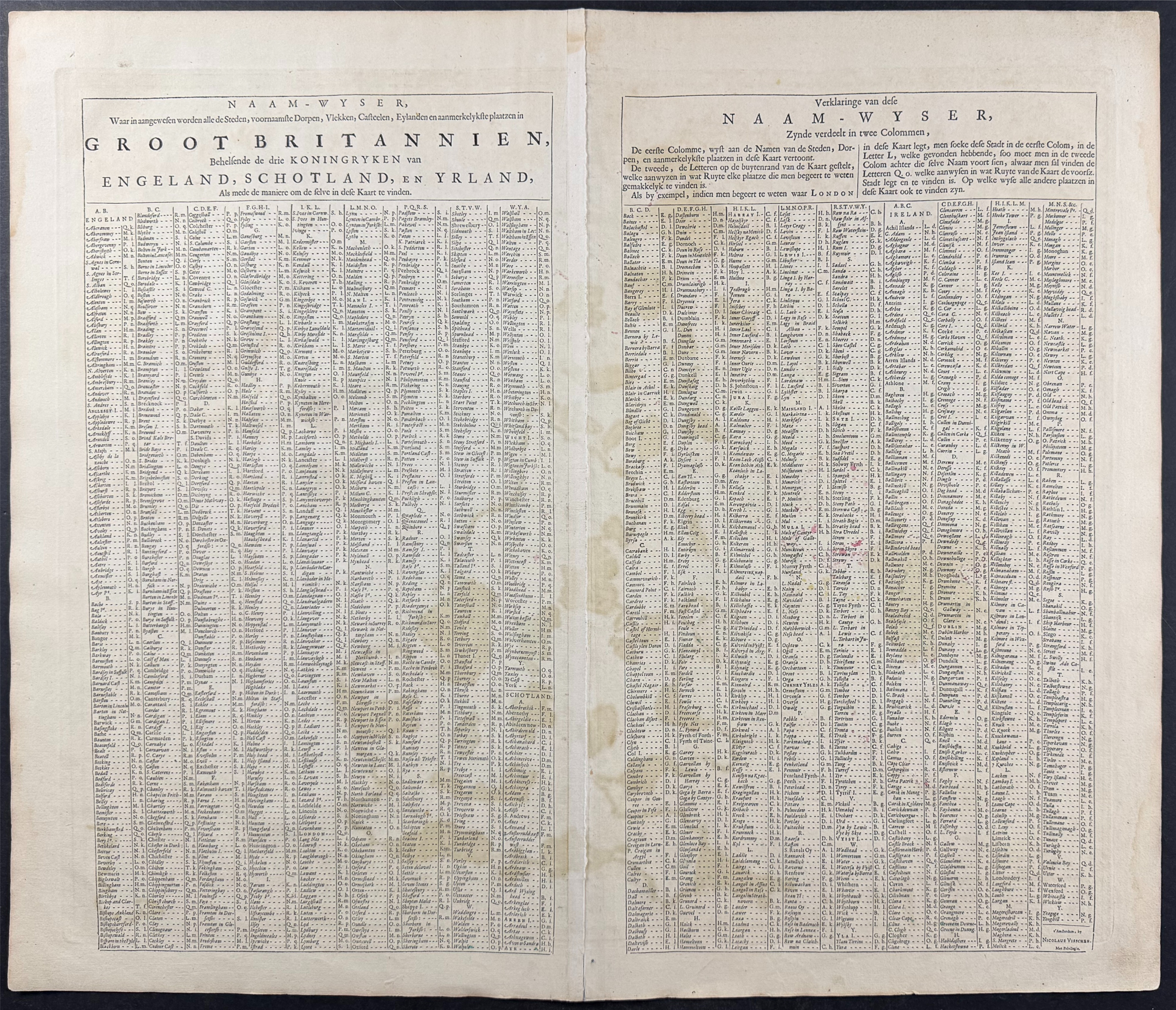 Current Map Scotland Lot 5233 - Visscher - Map of the British Isles (England, Ireland ...