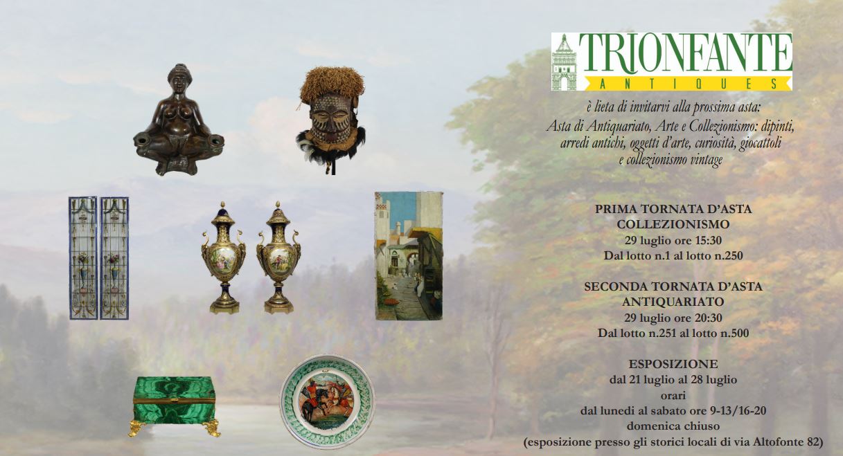 Trionfante Antiques | ASTA DI ANTIQUARIATO, VINTAGE, E COLLEZIONISMO