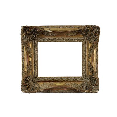 CORNICE - CORNICE in legno e pastiglia dorata, usure del tempo e mancanze Italia primi 900 h cm 50 x 43