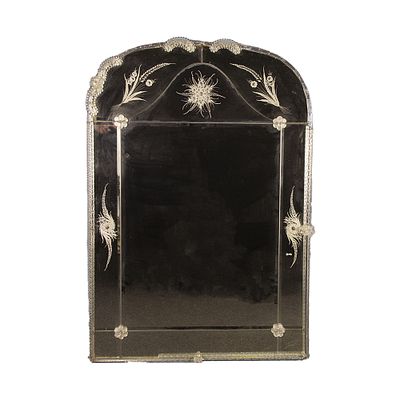 SPECCHIERA - SPECCHIERA con applicazioni in vetro di Murano h cm 116 x 81