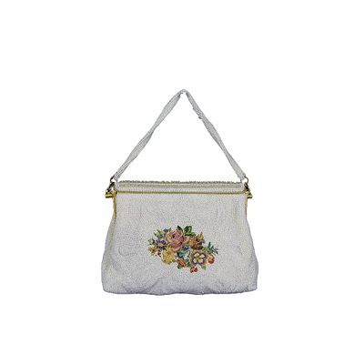 BORSETTA DA TEATRO - BORSETTA DA TEATRO a bousson interamente rivestita in microperline in pasta 