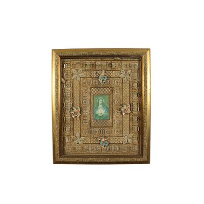 STAMPA COLORATA - STAMPA COLORATA con passepartout a diorama in carta traforata dentro cornice in 