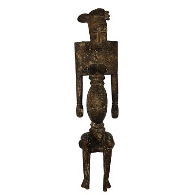 FIGURA RITUALE PORO - FIGURA RITUALE PORO della societ&agrave; segreta Poro etnia Senufo in legno 