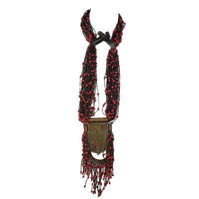 COLLANA DA DONNA CON PORTAMULETI TARALABAT. TUAREGH DEL DELTA - COLLANA DA DONNA CON PORTAMULETI 