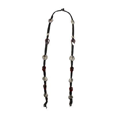 ORNAMENTO DA TESTA - ORNAMENTO DA TESTA per danzatrici di Guedra etnia mauri, in cuoio conchiglie 