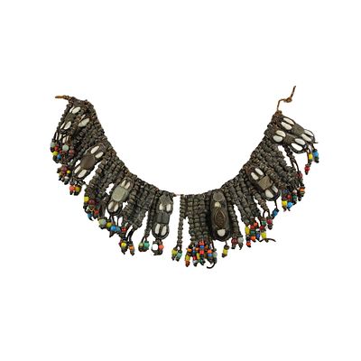 COLLANA MULTICOLORE - COLLANA MULTICOLORE in diversi materiali poveri. Niger cm 33