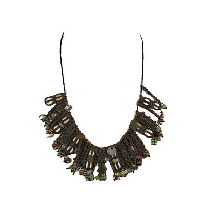 COLLANA BANDOLIERA - COLLANA BANDOLIERA in diversi materiali poveri. Niger cm 35