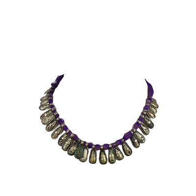 COLLANA OROMO - COLLANA OROMO in argento e fili di lana, simbolo di fertilit&agrave;' tipica della 