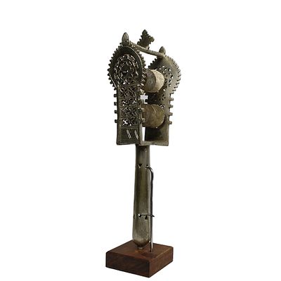 SISTRO AMHARA - SISTRO AMHARA in metallo argentato, Strumento utilizzato dai preti della chiesa 