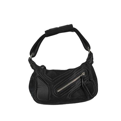 TOD'S, PICCOLA BORSA - TOD'S, PICCOLA BORSA in tessuto tecnico e pelle scamosciata nera con 