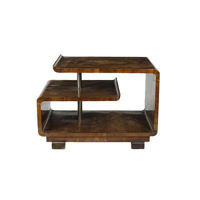 TAVOLINO DECO' - TAVOLINO DECO' in radica di noce Sicilia primi 900 h cm 51 x 74 x 44