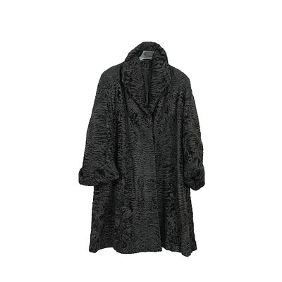 ELEGANTE PELLICCIA VINTAGE - ELEGANTE PELLICCIA VINTAGE in vero persiano nero, (agnello astrakan 