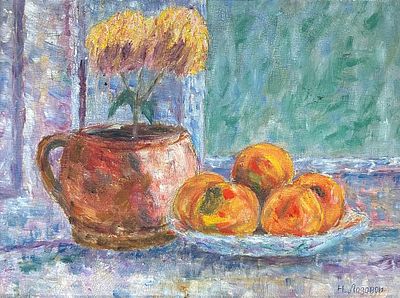 [ученик П.Н. Филонова и К.С. Малевича] Лозовой Николай Григорьевич (1901-1992). &laquo;Натюрморт с 