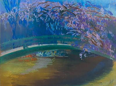 Алавердова Ирина Робертовна (1974-2021). &laquo;Живерни. Сад Моне&raquo;. 2016 год. Бумага, пастель. Размер 