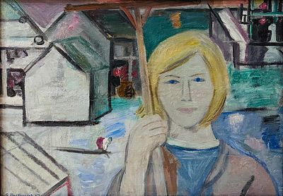 [СУРОВЫЙ СТИЛЬ] Расторгуев Евгений Анатольевич (1920-2009). &laquo;Оля&raquo;. 1967 год. Холст, масло. 87 &times; 