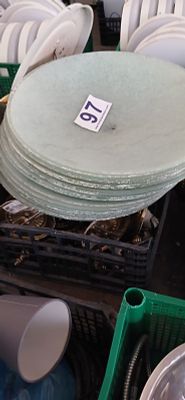 Tampos de vidro. Aprox. 31 unidades