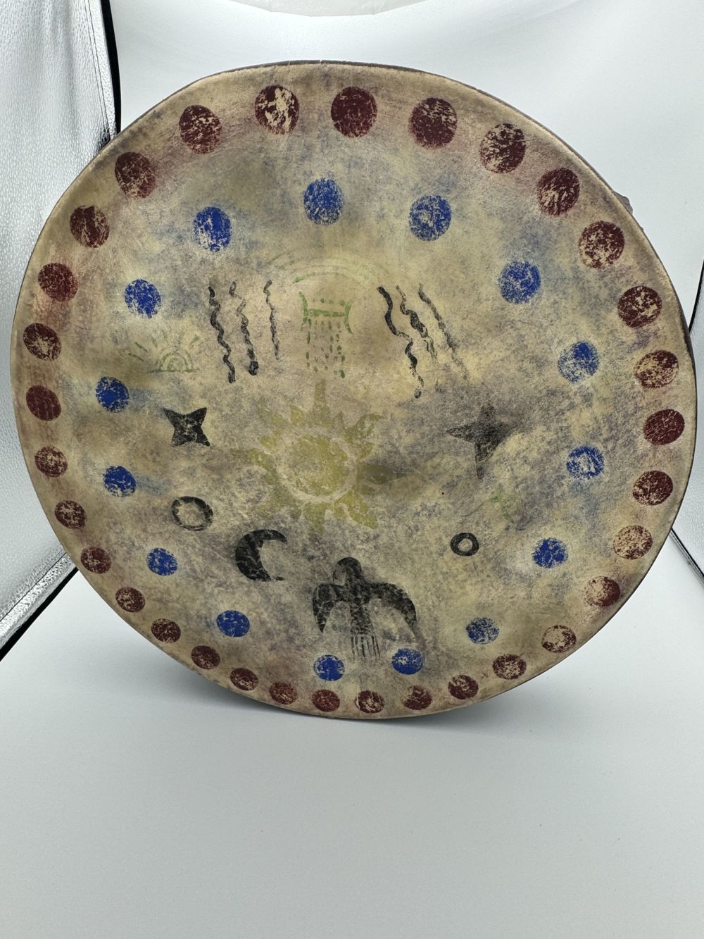 Lot 26: Handmade Circa 1800 Ceremonial Drum