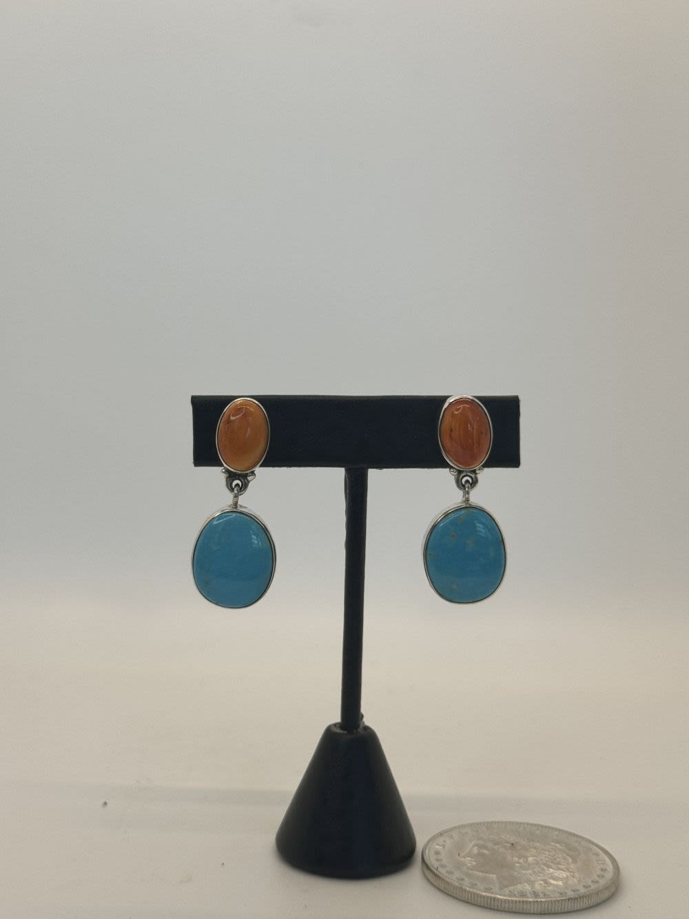 Lot 112: Spiny Oyster & Sleeping Beauty Post Earrings