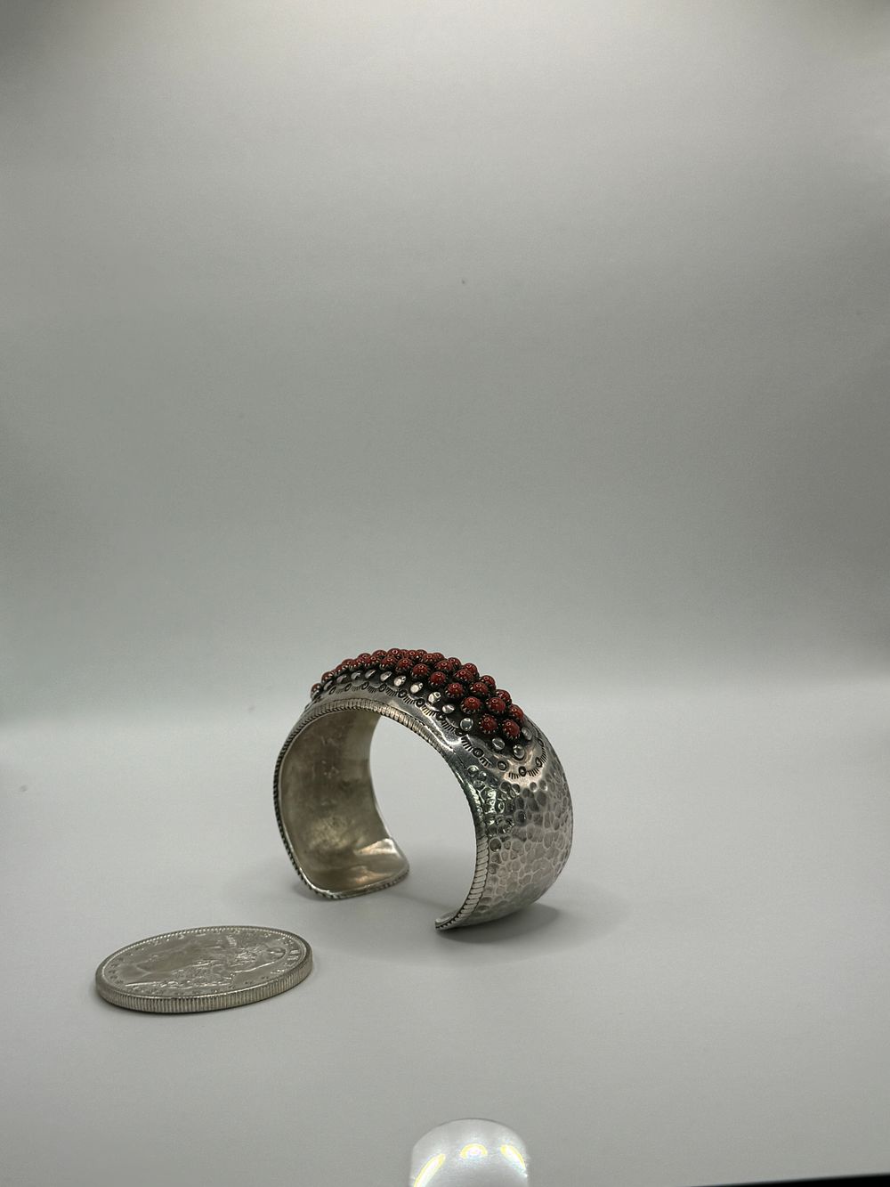 Lot 107: H.J. Gray Snake Eye Coral Cuff