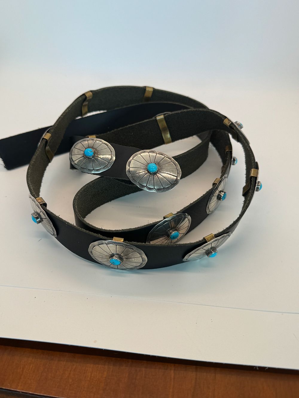 Lot 130: Geraldine Yazzie Massive Concho Belt