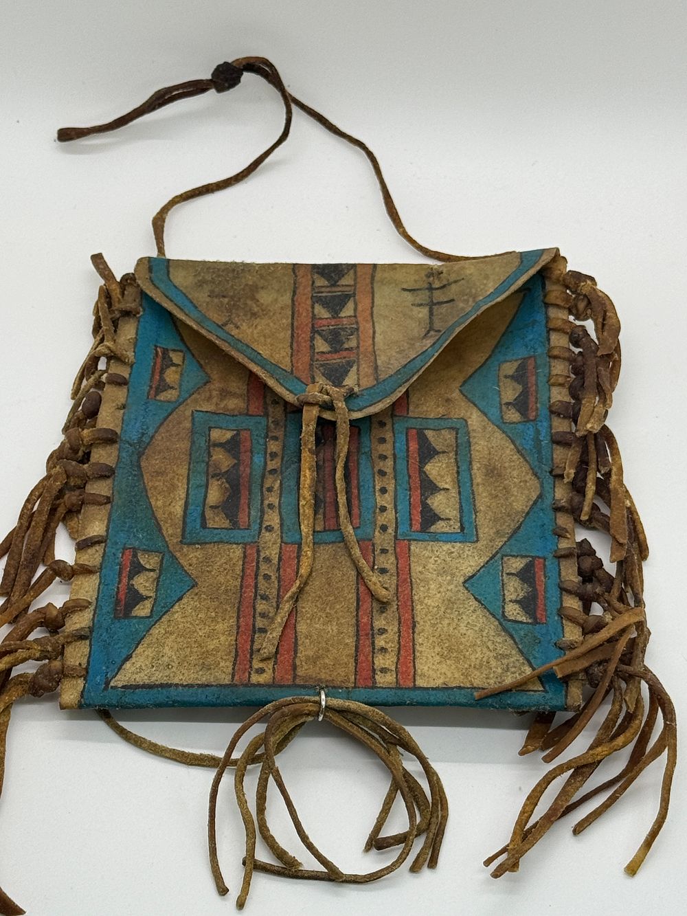Lot 141: Circa 1800 Hand Painted Medicine Bag