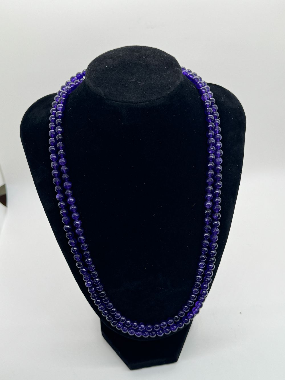 Lot 143: AAAAA Amethyst Polished Round Two Strand Necklace