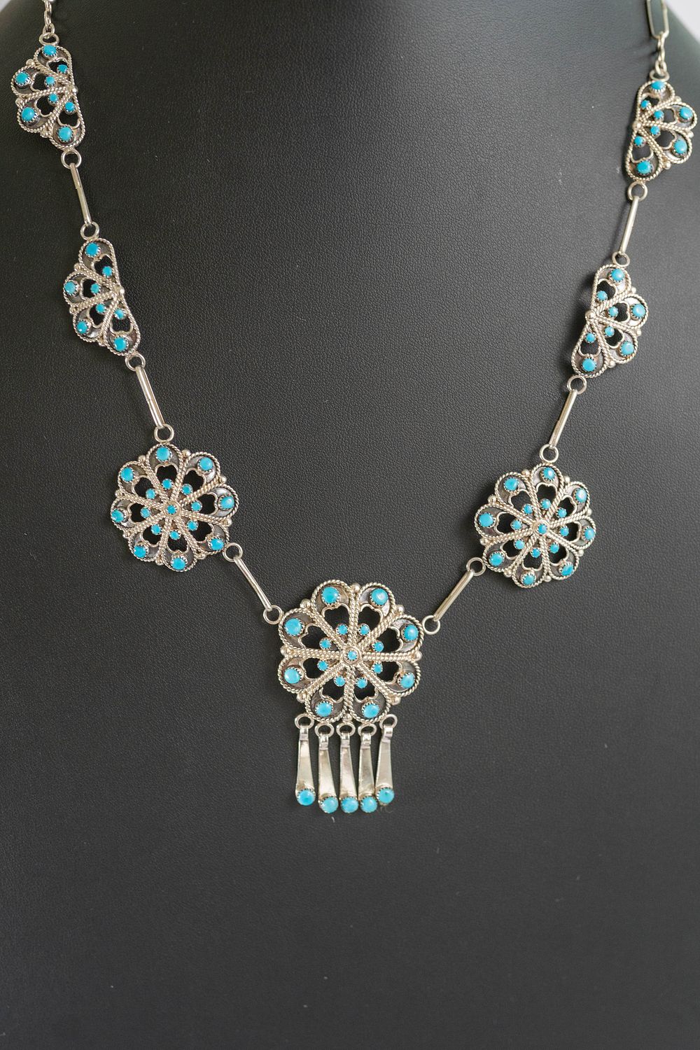 Lot 156: Exquisite Blossom Necklace And Matching Earrings