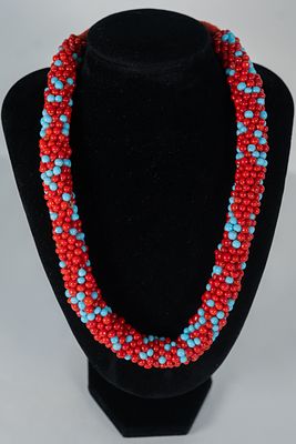 Native American Navajo Vintage Braided Necklace. The Vintage 1940 Braided necklace featuring 